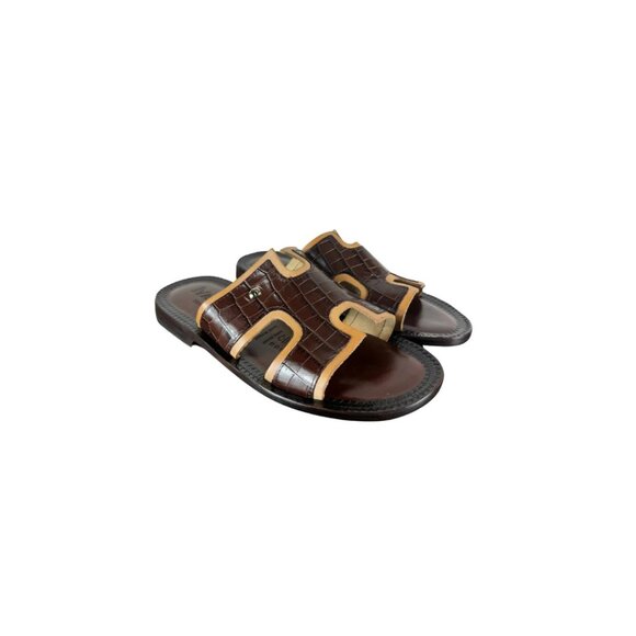 Bosco Brown Men’s Italian Leather Sandals Shoes main image 4